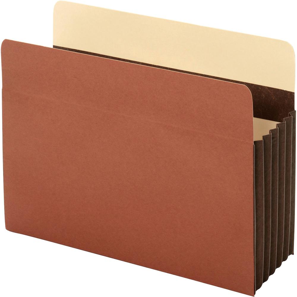 Pendaflex Letter Recycled Expanding File - 8 1/2" x 11" - 5 1/4" Expansion - Tyvek - Brown - 10% Recycled - 10 / Box. Picture 1