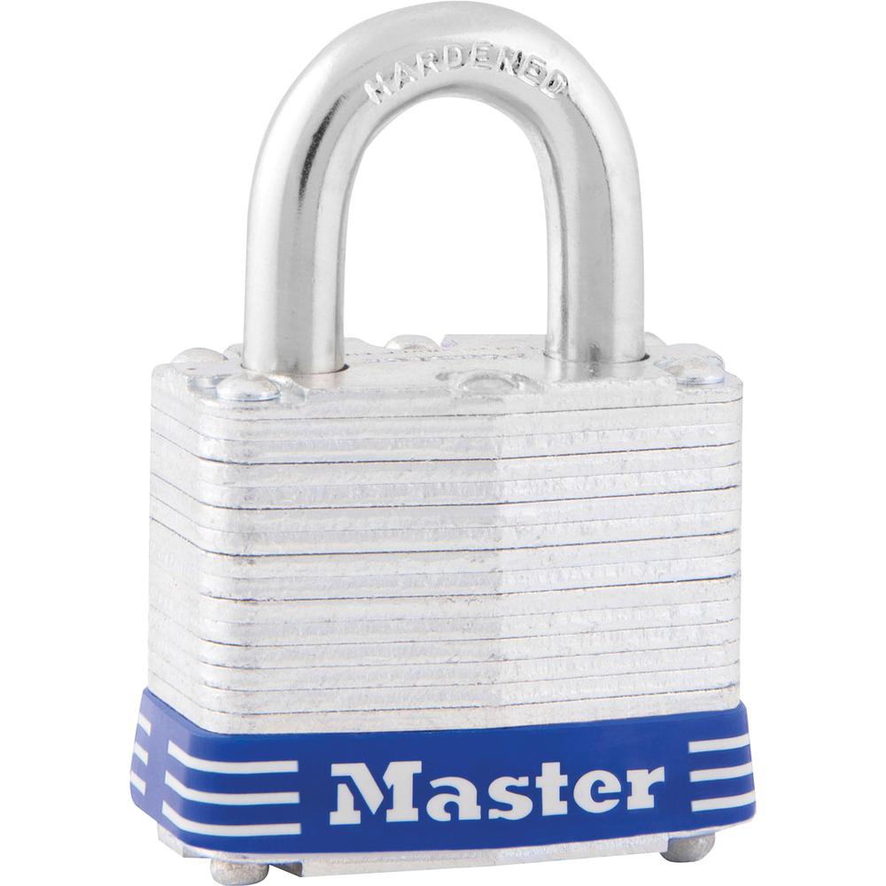 Master Lock High Security Padlock - Keyed Different - 0.28" Shackle Diameter - Cut Resistant, Rust Resistant - Steel - Silver - 1 Each. Picture 1