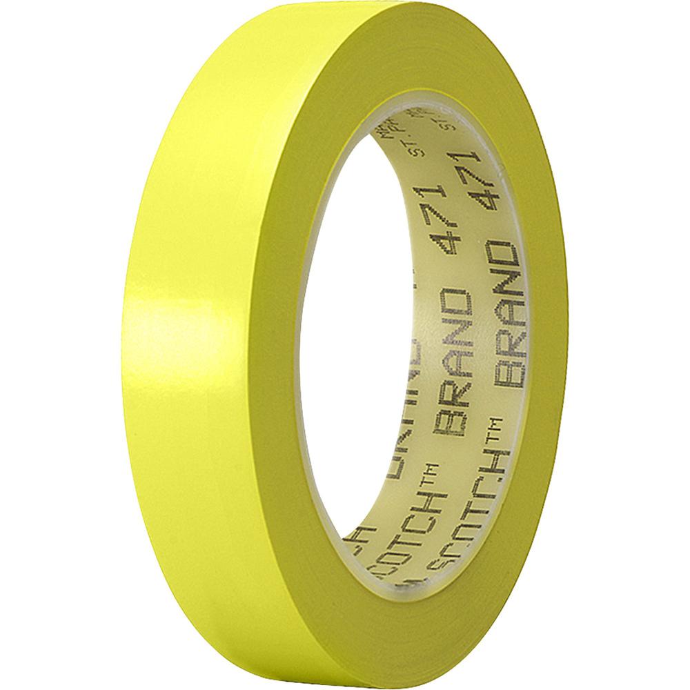 3M Marking Tape - 36 yd Length x 1" Width - 3" Core - Vinyl - Solvent Resistant - For Color Coding, Abrasion Protection, Decorating, Sealing, Patching, Splicing, Wrapping - 1 / Roll - Yellow. Picture 1