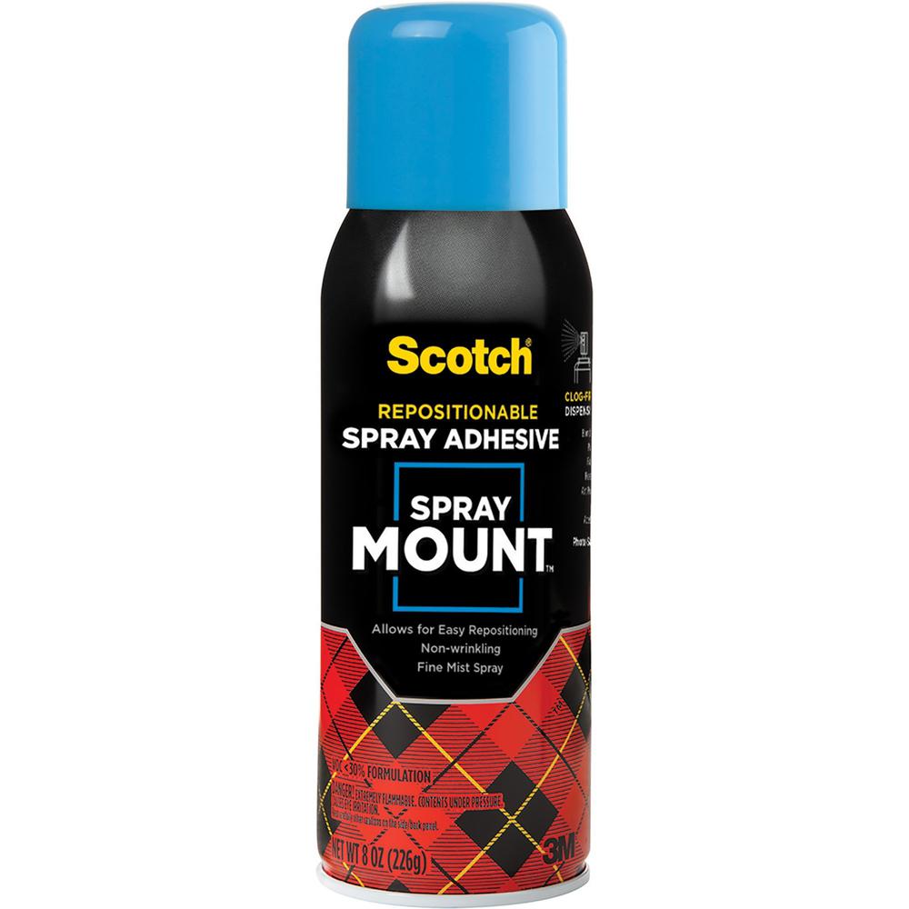 Scotch Spray Mount Clear Adhesive - 10.25 oz - 1 Each - Clear. Picture 1