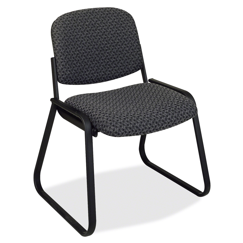 Office Star V4420 Deluxe Sled Base Armless Chair - Onyx Seat - Black Frame - Sled Base - Onyx - 19" Seat Width x 19.50" Seat Depth - 23" Width x 2.5" Depth x 32.5" Height. Picture 1