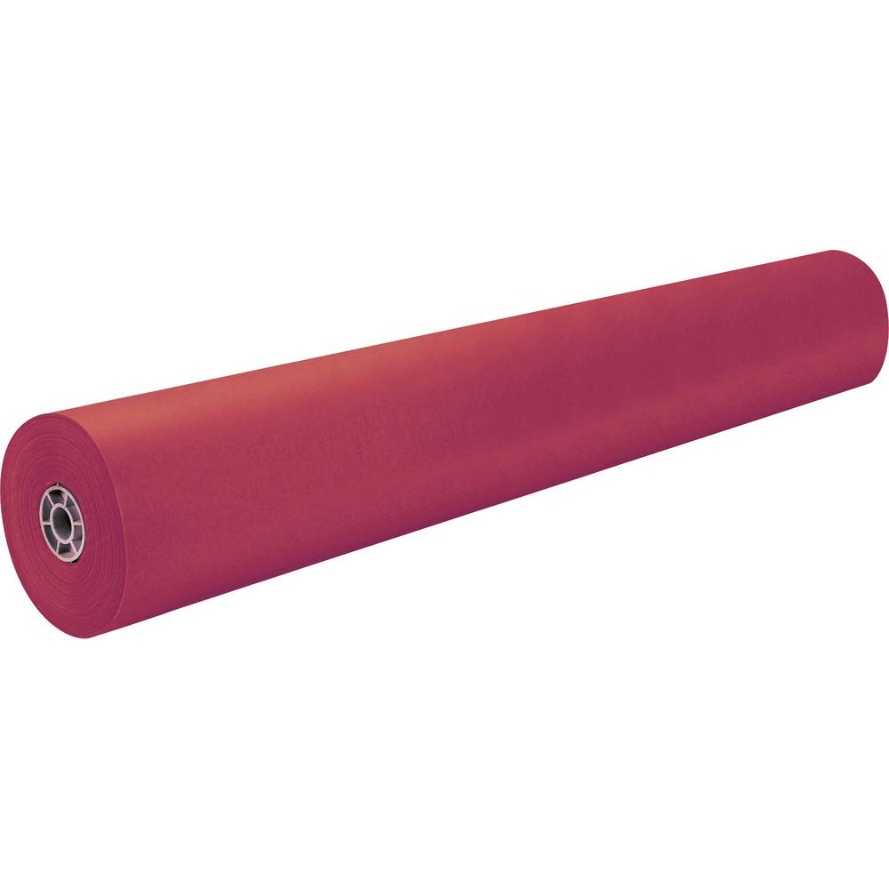 Rainbow Kraft Colored Kraft Duo-Finish Kraft Paper - ClassRoom Project - 36"Width x 1000 ftLength - 1 / Roll - Flame Red - Kraft. Picture 1