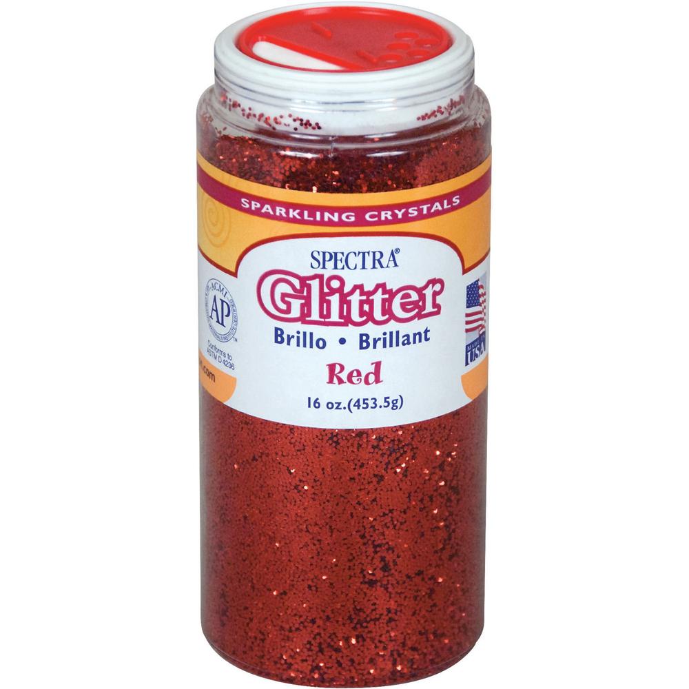 Spectra Glitter Sparkling Crystals - 16 oz - 1 Each - Red. Picture 1