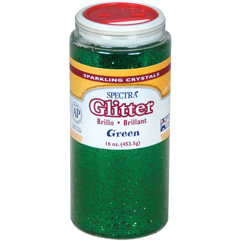 Spectra Glitter Sparkling Crystals - 16 oz - 1 Each - Green. Picture 1
