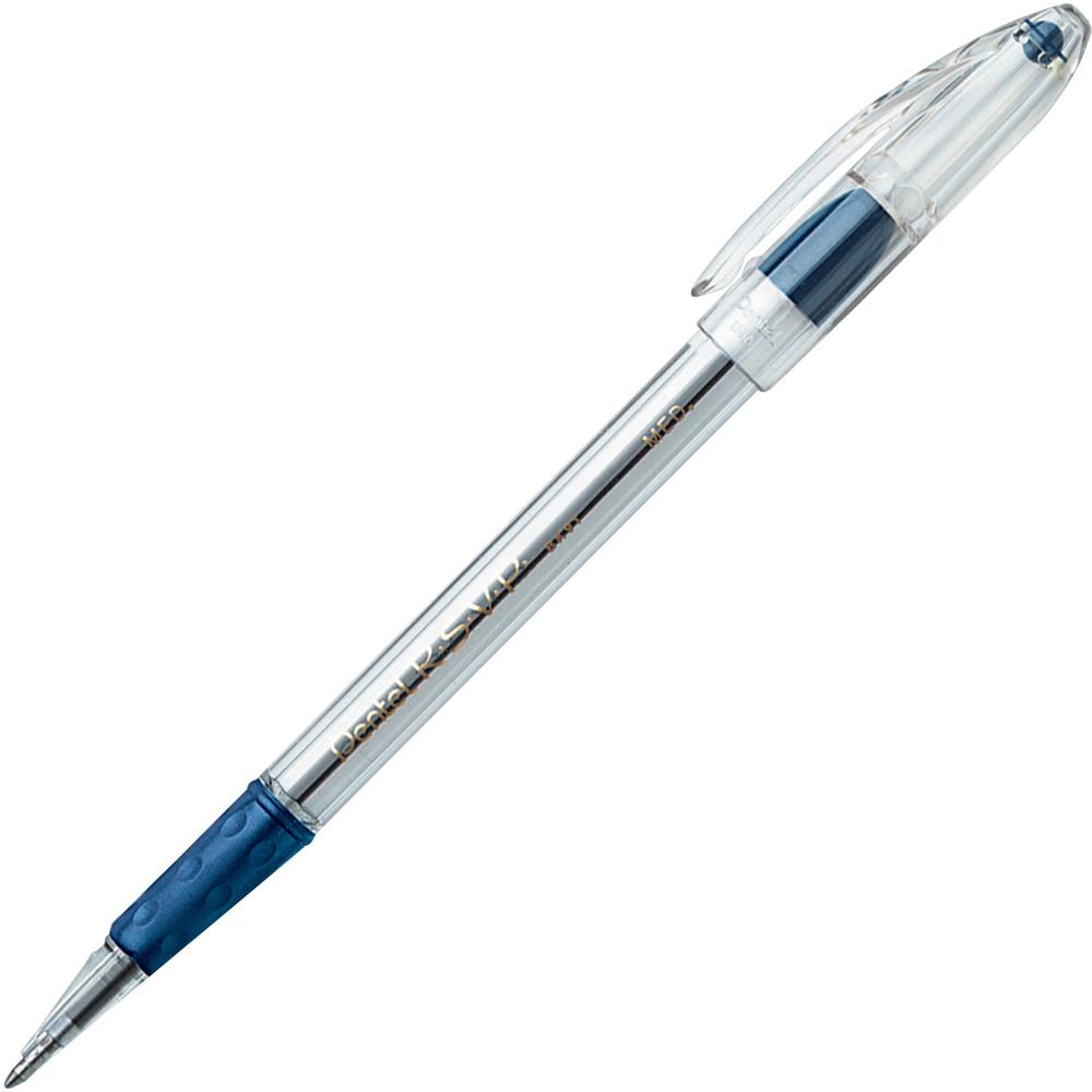 Pentel R.S.V.P. Ballpoint Stick Pens - Medium Pen Point - 1 mm Pen Point Size - Refillable - Blue - Clear Barrel - 1 / Each. Picture 1