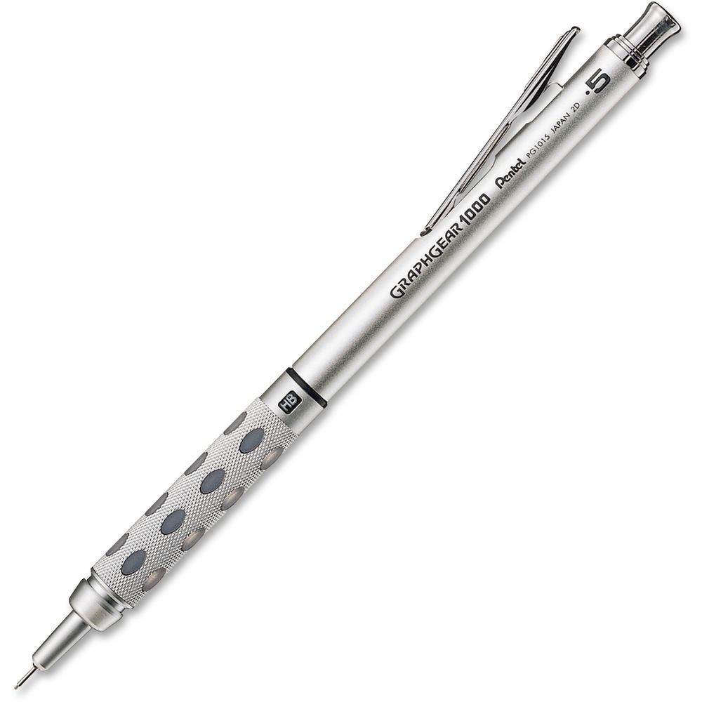 Pentel GraphGear 1000 Automatic Drafting Pencils - #2 Lead - 0.5 mm Lead Diameter - Refillable - Gray Barrel - 1 Each. The main picture.