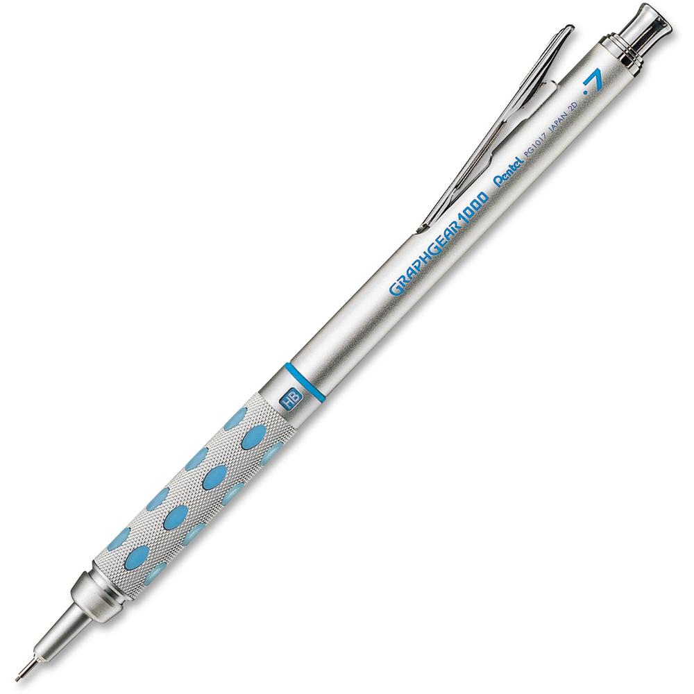 Pentel GraphGear 1000 Automatic Drafting Pencils - #2 Lead - 0.7 mm Lead Diameter - Refillable - Blue Barrel - 1 Each. The main picture.