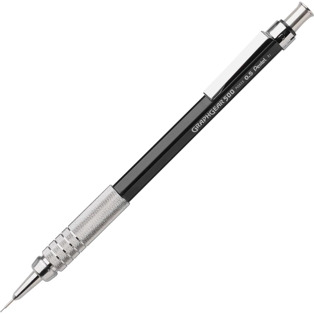 Pentel GraphGear 500 Mechanical Drafting Pencil - HB Lead - 0.5 mm Lead Diameter - Refillable - Black Barrel - 1 Each. The main picture.