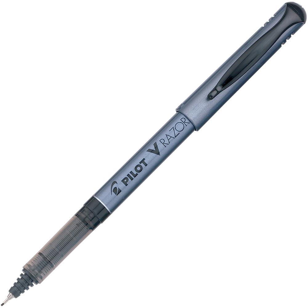 Pilot V Razor Point Marker Pens - Extra Fine Pen Point - 0.5 mm Pen Point Size - Black - Clear Plastic Barrel - 1 Dozen. Picture 1