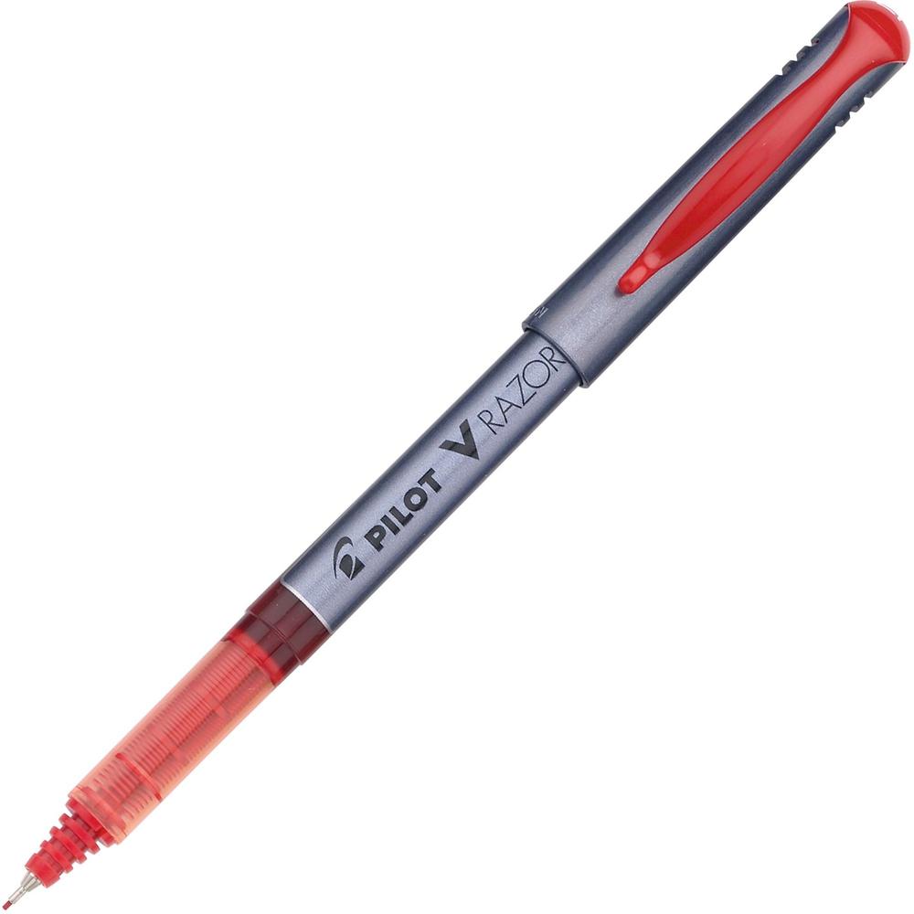 Pilot V Razor Point Marker Pens - Extra Fine Pen Point - 0.5 mm Pen Point Size - Red - Clear Plastic Barrel - 1 Dozen. Picture 1