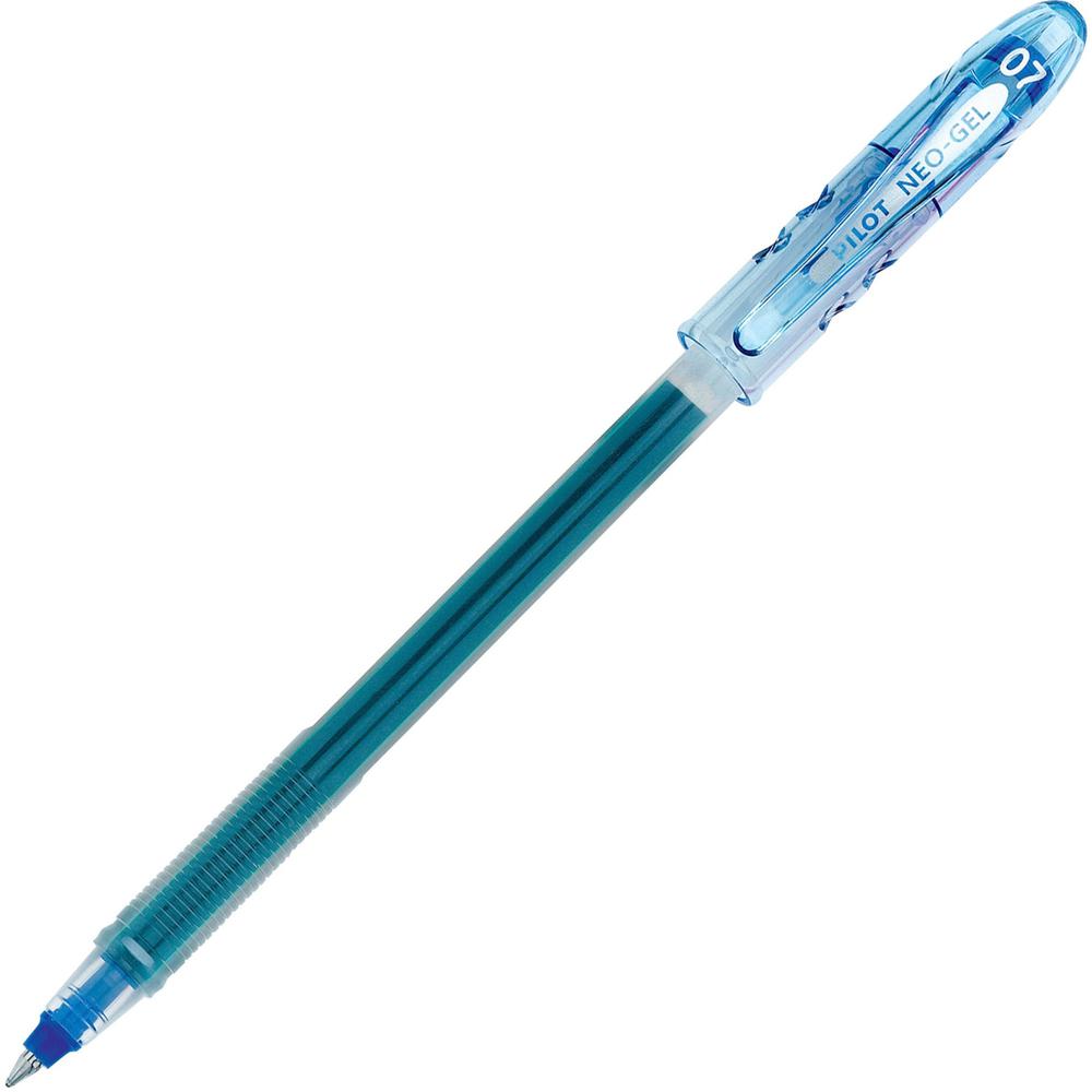 Pilot Neo-Gel Rollerball Pens - Fine Pen Point - 0.7 mm Pen Point Size - Blue Gel-based Ink - Translucent Barrel - 1 Dozen. Picture 1