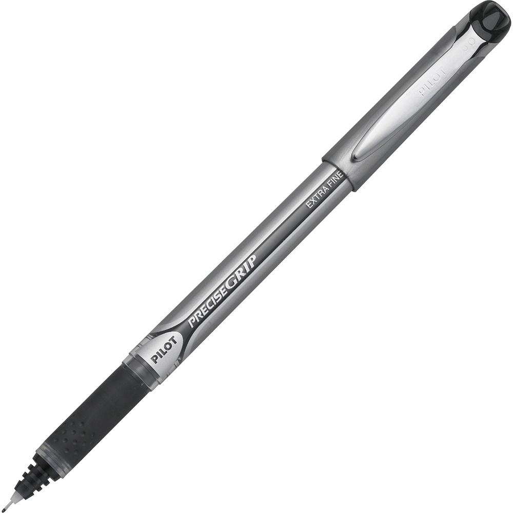Pilot Precise Grip Extra-Fine Capped Rolling Ball Pens - Extra Fine Pen Point - 0.5 mm Pen Point Size - Black - Black Barrel - 1 Dozen. Picture 1