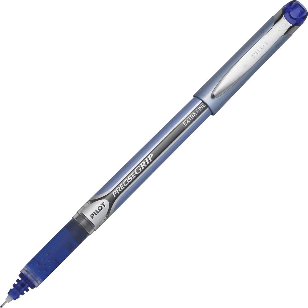 Pilot Precise Grip Extra-Fine Capped Rolling Ball Pens - Extra Fine Pen Point - 0.5 mm Pen Point Size - Blue - Blue Barrel - 1 Dozen. Picture 1
