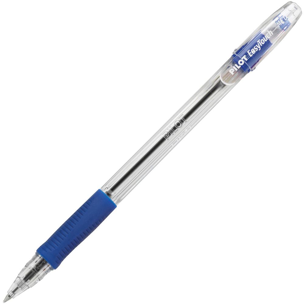 Pilot EasyTouch Ballpoint Pens - Medium Pen Point - 1 mm Pen Point Size - Refillable - Blue - Blue Barrel - 1 Dozen. Picture 1
