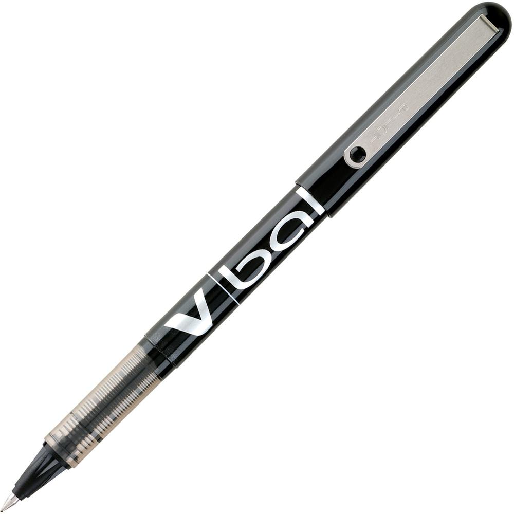 Pilot Vball Liquid Ink Pens - Fine Pen Point - 0.5 mm Pen Point Size - Black - Black Barrel - 1 Dozen. Picture 1