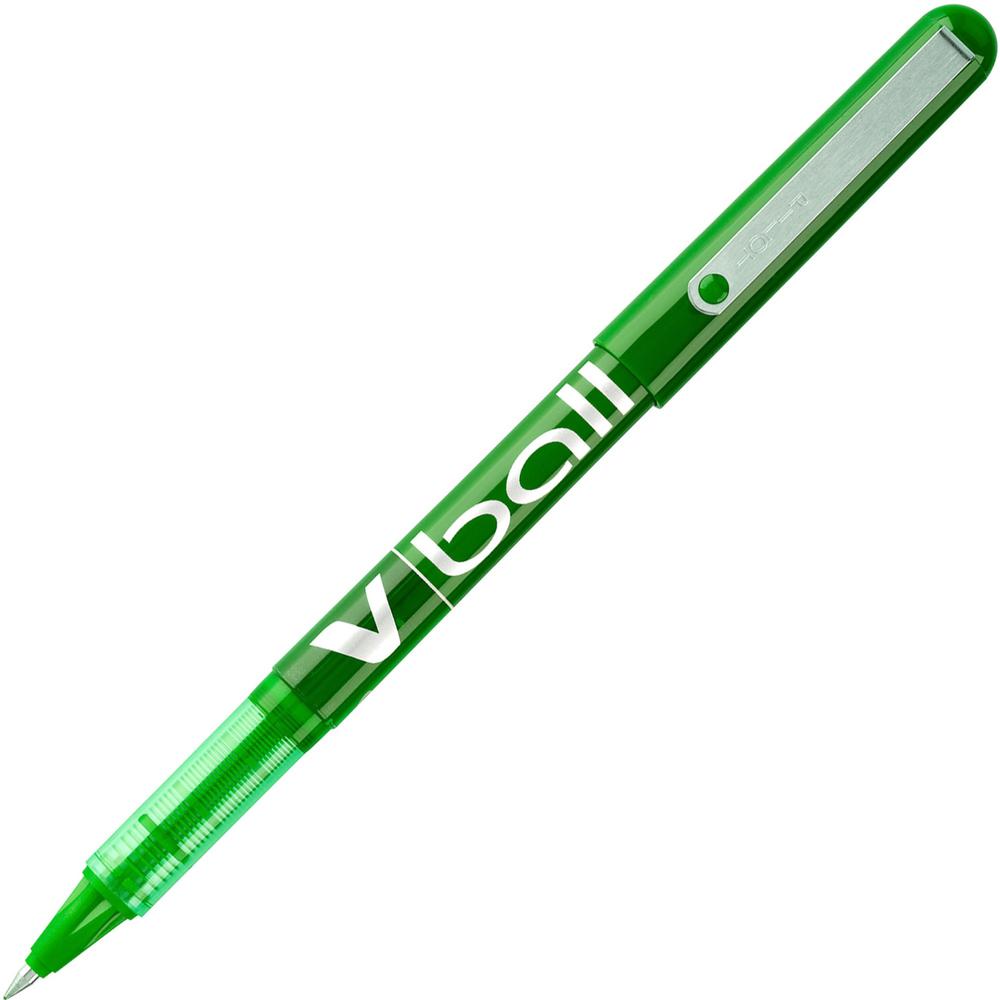 Pilot Vball Liquid Ink Pens - Fine Pen Point - 0.5 mm Pen Point Size - Green - Green Barrel - 1 Dozen. Picture 1