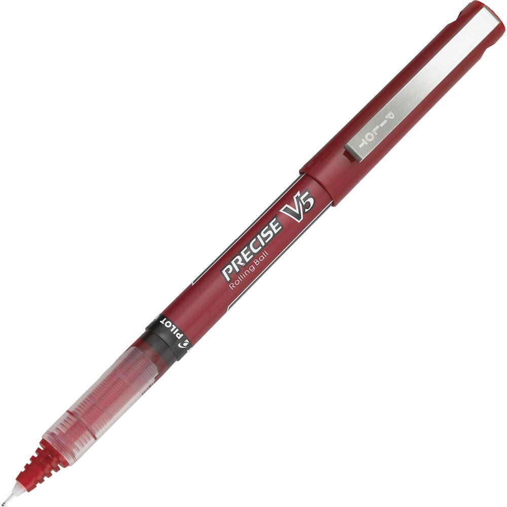 Pilot Precise V5 Extra-Fine Premium Capped Rolling Ball Pens - Extra Fine Pen Point - 0.5 mm Pen Point Size - Red - Red Plastic Barrel - 1 Dozen. The main picture.