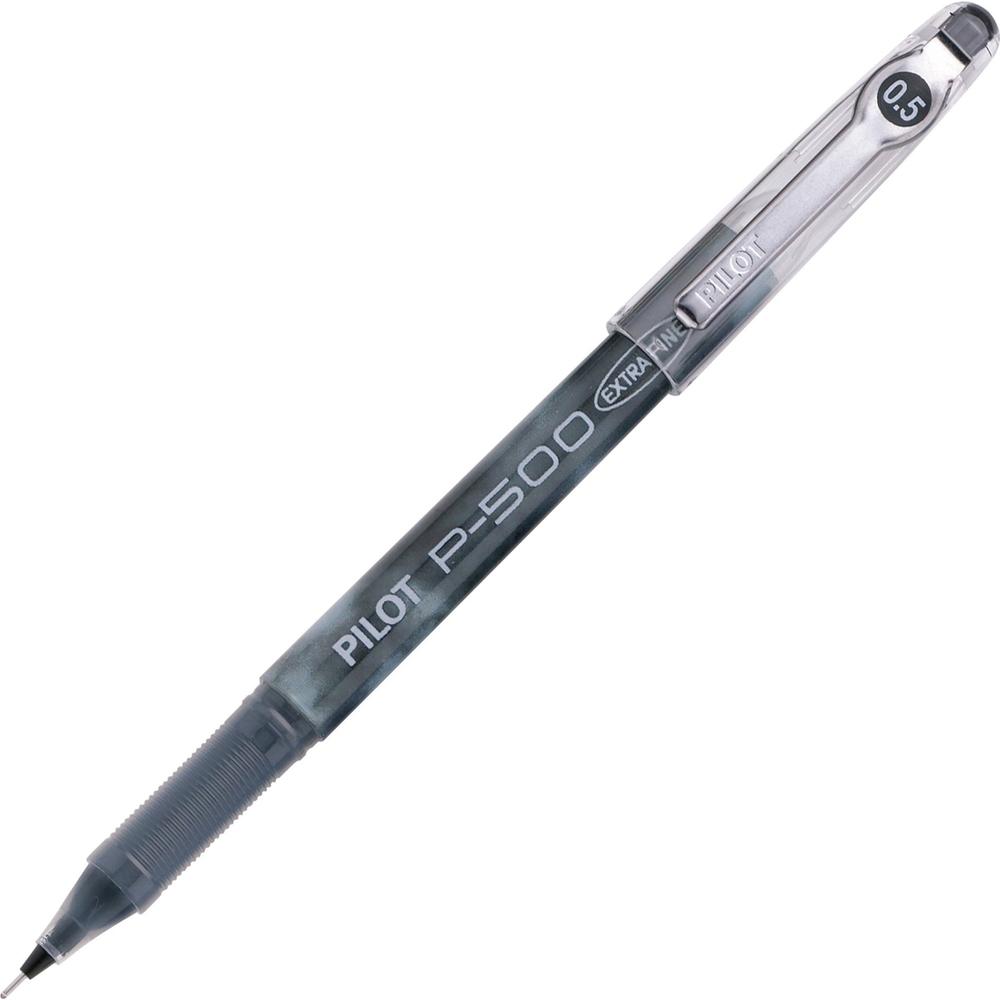 Pilot Precise P-500 Precision Point Extra-Fine Capped Gel Rolling Ball Pens - Extra Fine Pen Point - 0.5 mm Pen Point Size - Needle Pen Point Style - Black Gel-based Ink - Black Barrel - 1 Dozen. Picture 1