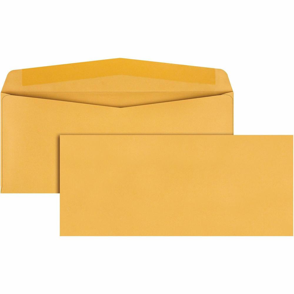 Quality Park No. 14 Business Envelopes with Gummed Flap - Business - #14 - 5" Width x 11 1/2" Length - 28 lb - Gummed - Kraft - 500 / Box - Kraft. Picture 1
