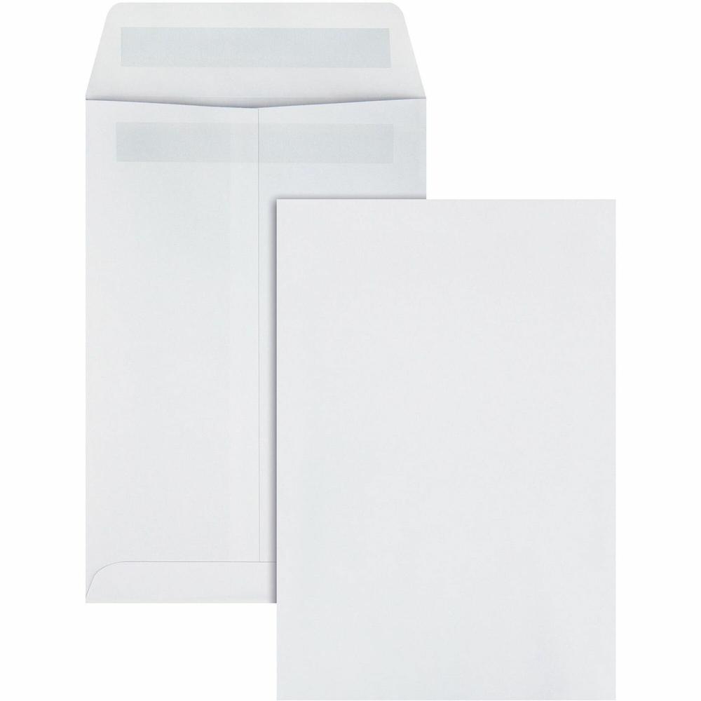 Quality Park 6 x 9 Catalog Mailing Envelopes with Redi-Seal&reg; Self-Seal Closure - Catalog - #1 - 6" Width x 9" Length - 28 lb - Self-sealing - Wove - 100 / Box - White. Picture 1