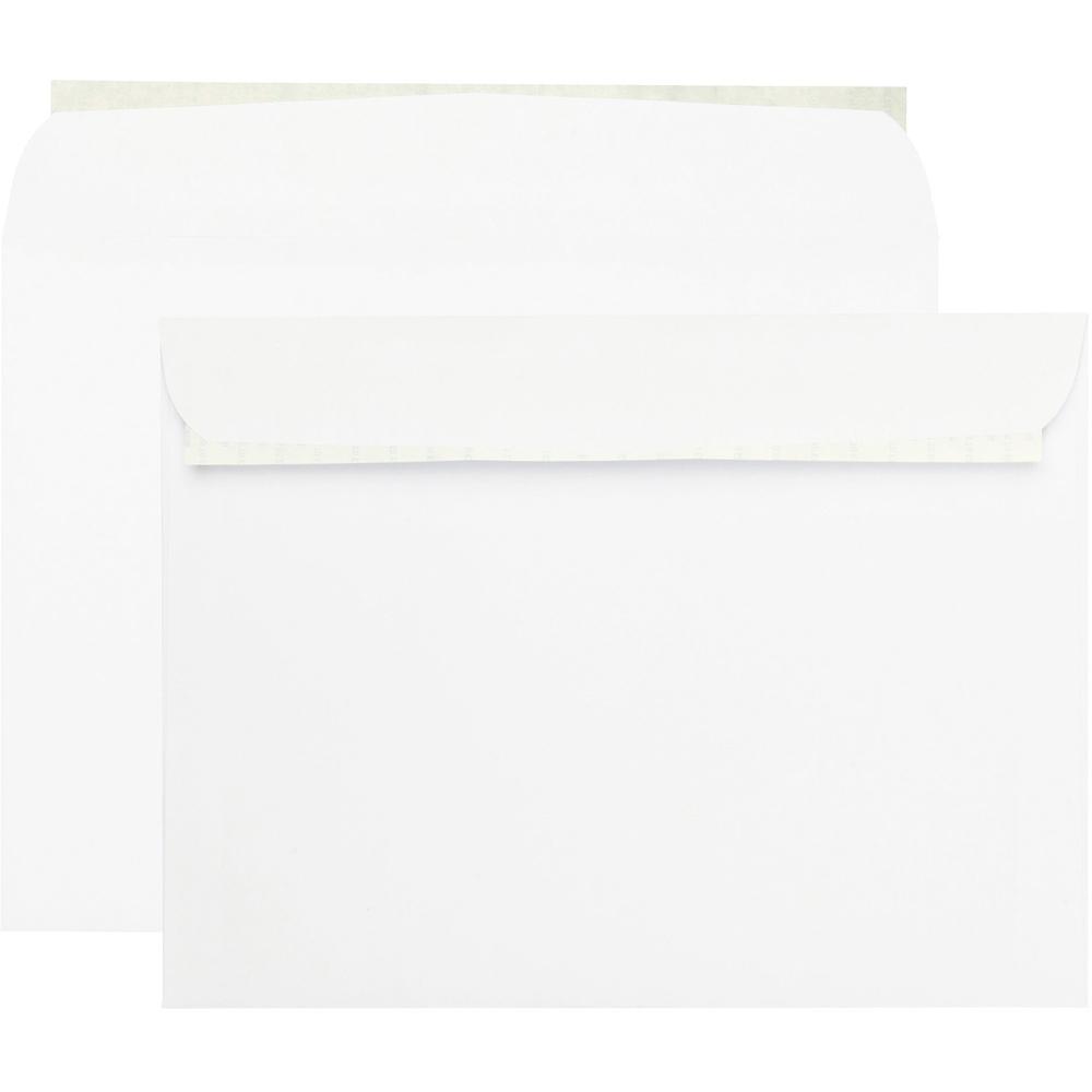 Quality Park Redi-strip Booklet Envelopes - Catalog - #9 1/2 - 9" Width x 12" Length - 28 lb - Peel & Seal - Wove - 100 / Box - White. The main picture.