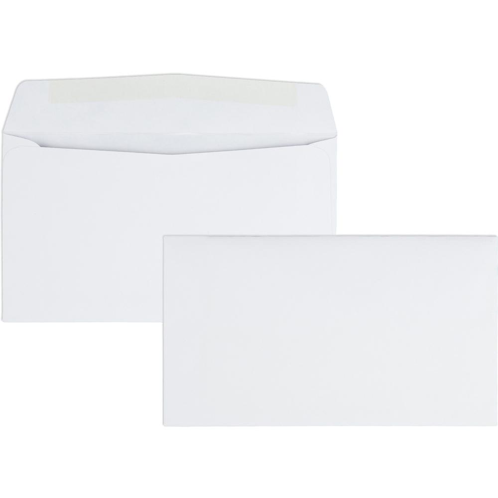 Quality Park No. 6-3/4 Business Envelopes with Gummed Flap - Business - #6 3/4 - 3 5/8" Width x 6 1/2" Length - 24 lb - Gummed - Wove - 500 / Box - White. Picture 1