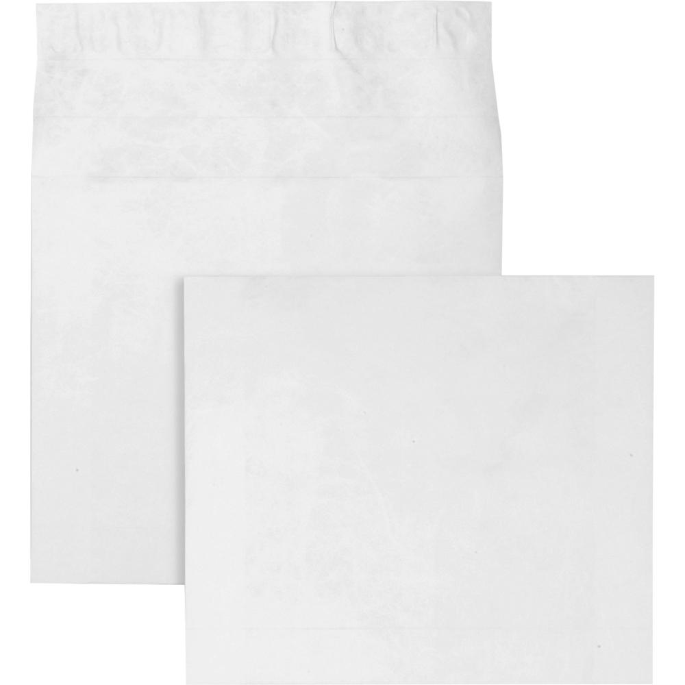 Survivor&reg; 10 x 15 x 2 DuPont Tyvek Expansion Mailers with Self-Seal Closure - Expansion - 10" Width x 15" Length - 2" Gusset - 18 lb - Peel & Seal - Tyvek - 100 / Carton - White. Picture 1