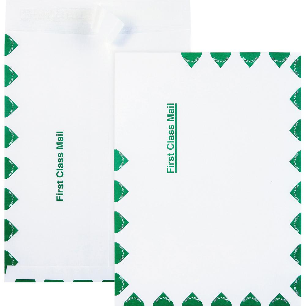 Quality Park 9 x 12 Ship-Lite&reg; First Class Mail Catalog Envelopes with Self-Seal Closure - First Class Mail - 9" Width x 12" Length - Self-sealing - 100 / Box - White. Picture 1