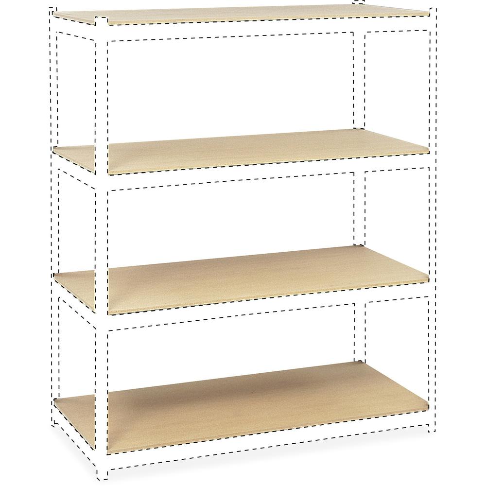 Safco Archival Shelving Box 2 of 2 - 69" Width x 32.9" Depth x 0.5" Height - Particleboard - Gray. Picture 1