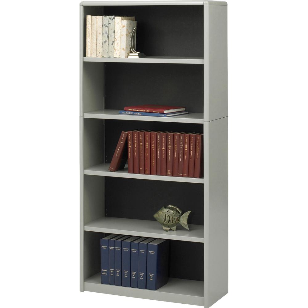 Safco Value Mate Bookcase - 31.8" x 13.5" x 67" - 5 x Shelf(ves) - Assembly Required. Picture 1