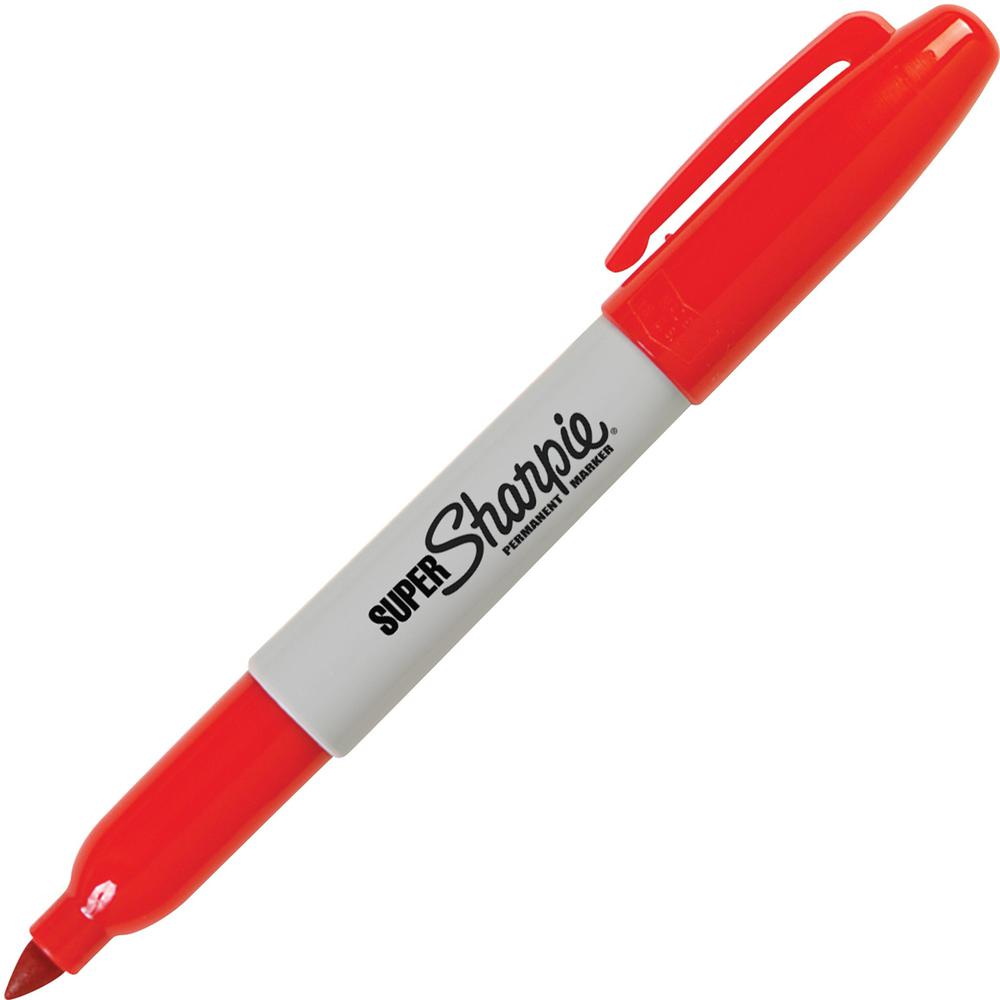 Sharpie Super Bold Fine Point Markers - Bold Marker Point - Red Alcohol Based Ink - 1 Dozen. The main picture.