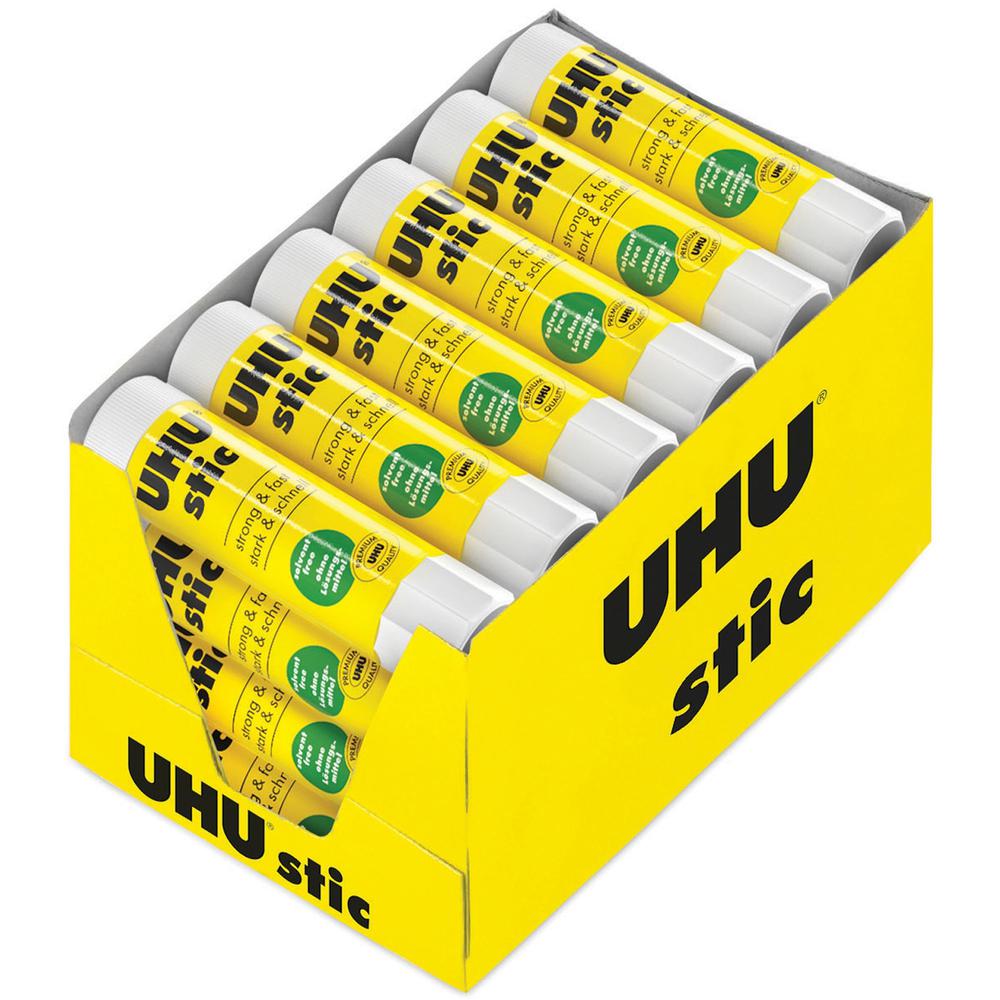 UHU Glue Stick - 0.29 oz - 24 / Box - Clear. Picture 1