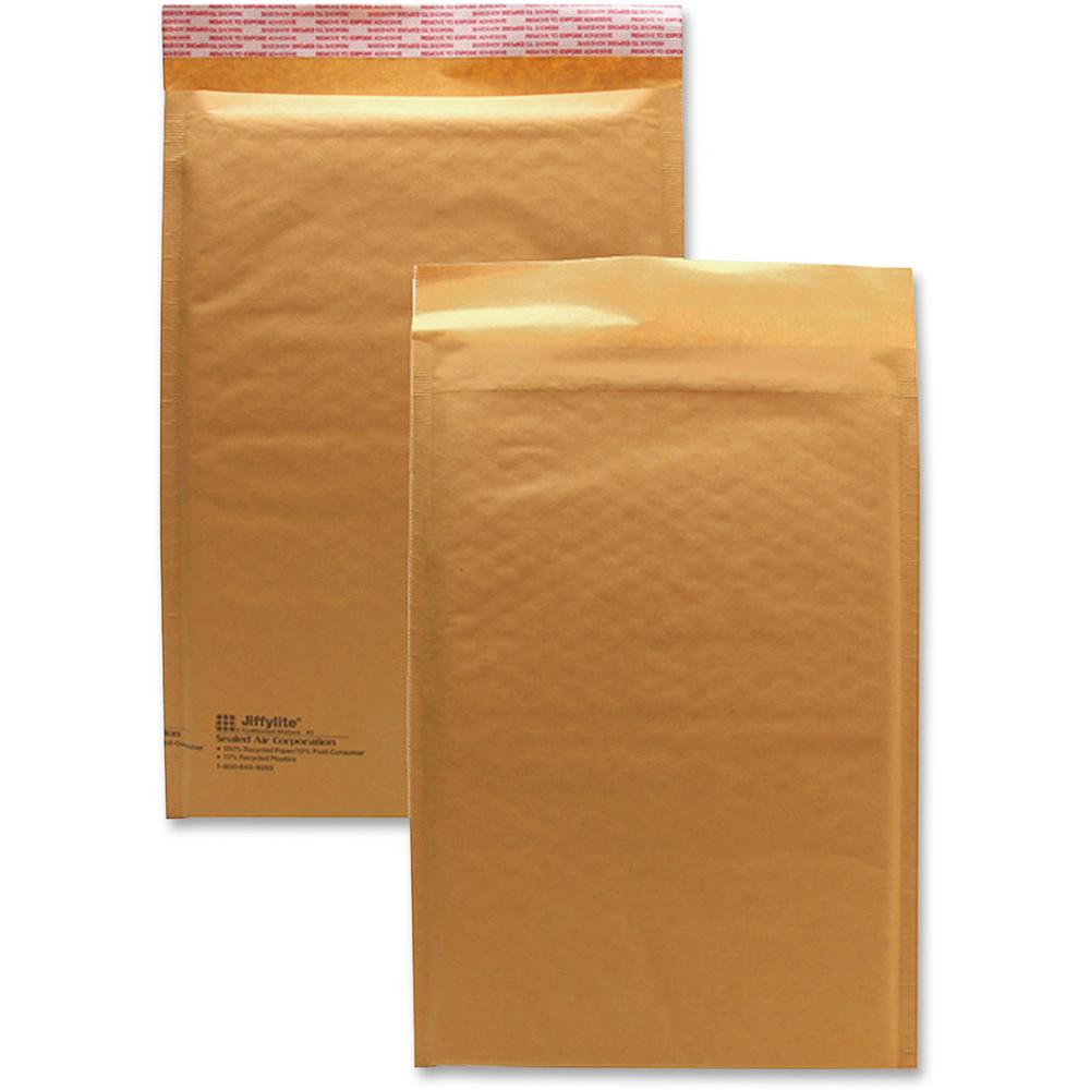 Sealed Air JiffyLite Cellular Cushioned Mailers - Bubble - #3 - 8 1/2" Width x 14 1/2" Length - Peel & Seal - Kraft - 25 / Carton - Kraft. Picture 1