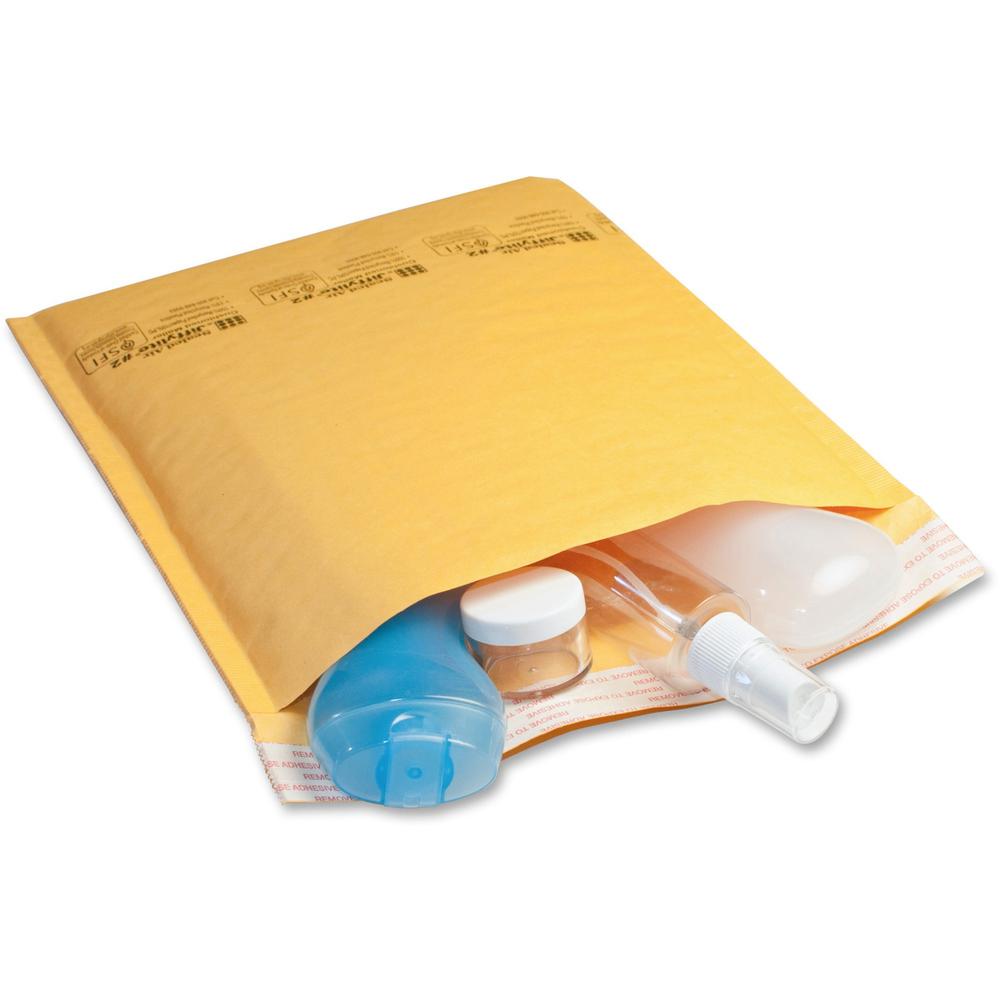 Sealed Air JiffyLite Cellular Cushioned Mailers - Bubble - #6 - 12 1/2" Width x 19" Length - Peel & Seal - Kraft - 25 / Carton - Kraft. Picture 1