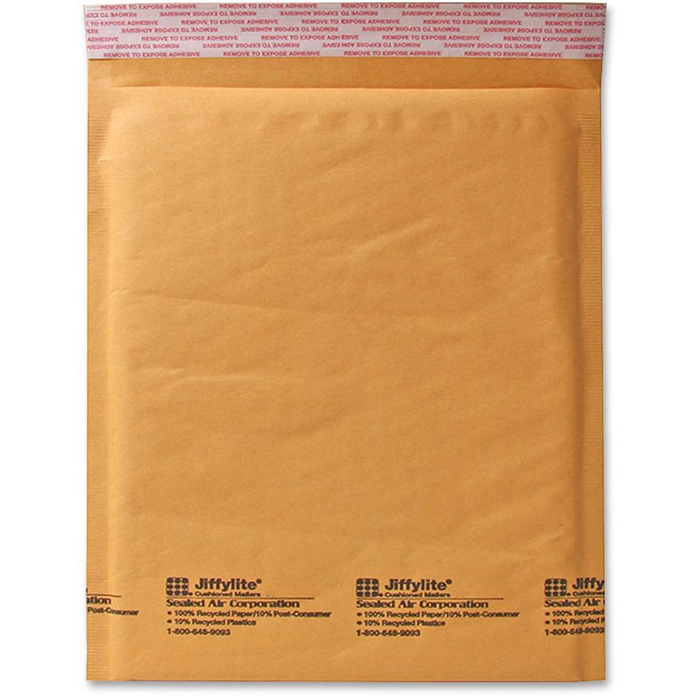 Sealed Air JiffyLite Cellular Cushioned Mailers - Bubble - #6 - 12 1/2" Width x 19" Length - Peel & Seal - Kraft - 50 / Carton - Kraft. Picture 1