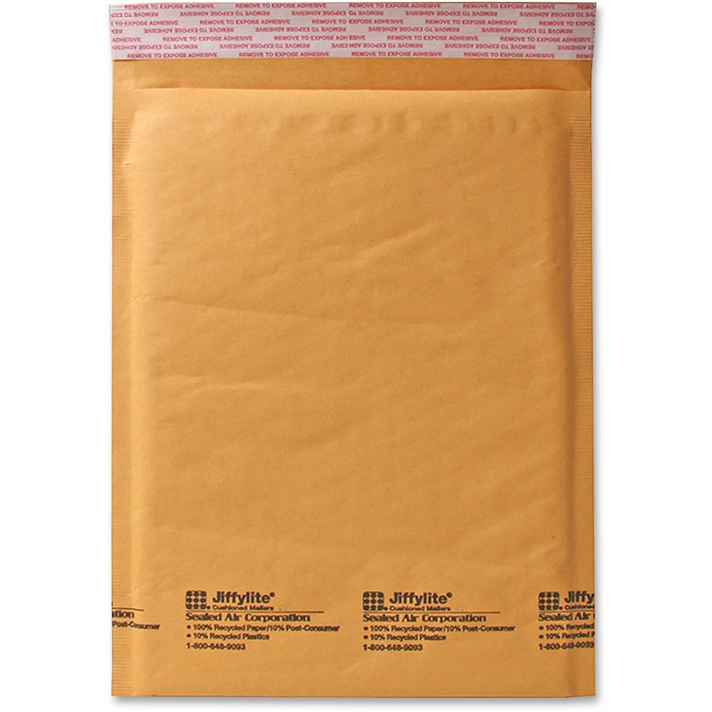 Sealed Air JiffyLite Cellular Cushioned Mailers - Bubble - #7 - 14 1/4" Width x 20" Length - Peel & Seal - Kraft - 50 / Carton - Kraft. Picture 1