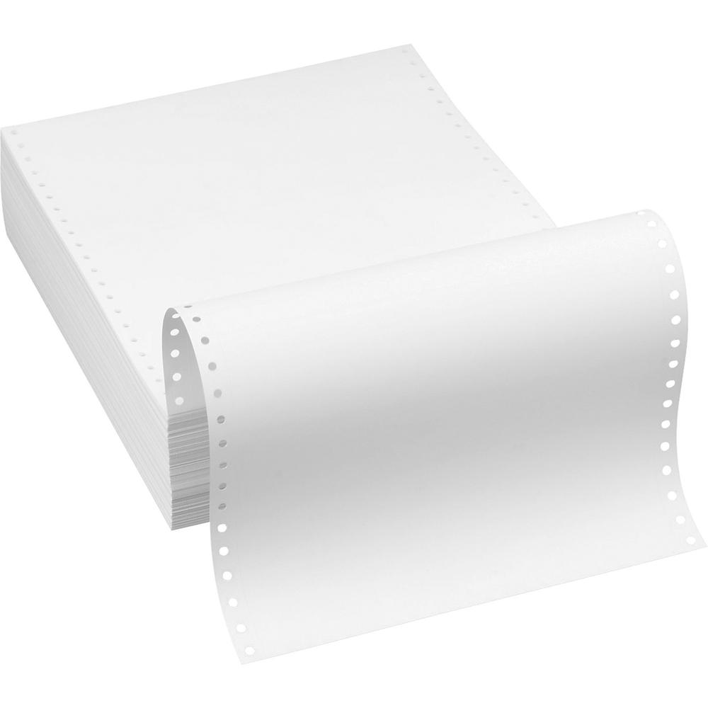 Southworth Continuous Feed Paper - 91 Brightness - Letter - 8 1/2" x 11" - 20 lb Basis Weight - Wove - 1000 / Box - Perforated, Acid-free, Watermarked, Lignin-free, Date-coded - White. Picture 1