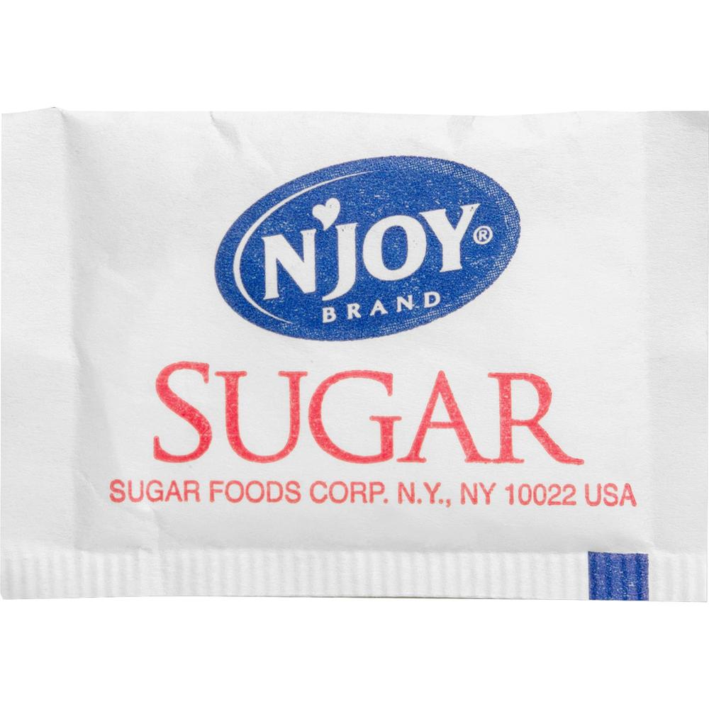 Njoy N'Joy Sugar Packets - Packet - 0.099 oz (2.8 g) - Natural Sweetener - 2000/Box. Picture 1
