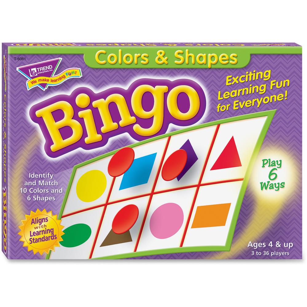 Trend Colors and Shapes Learner's Bingo Game - Theme/Subject: Learning - Skill Learning: Color Matching, Shape - 4-7 Year. Picture 1