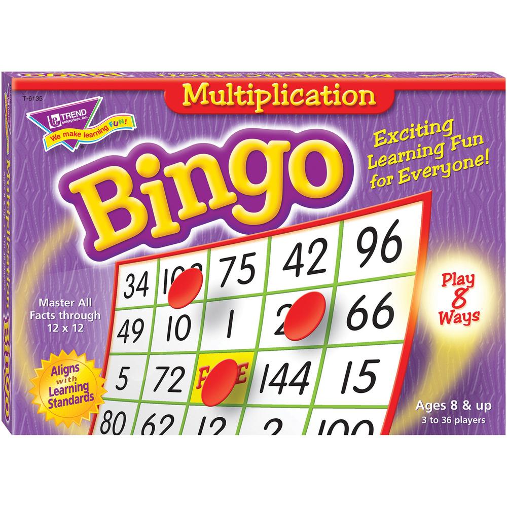 Trend Multiplication Bingo Learning Game - Theme/Subject: Learning - Skill Learning: Mathematics - 8-13 Year. Picture 1