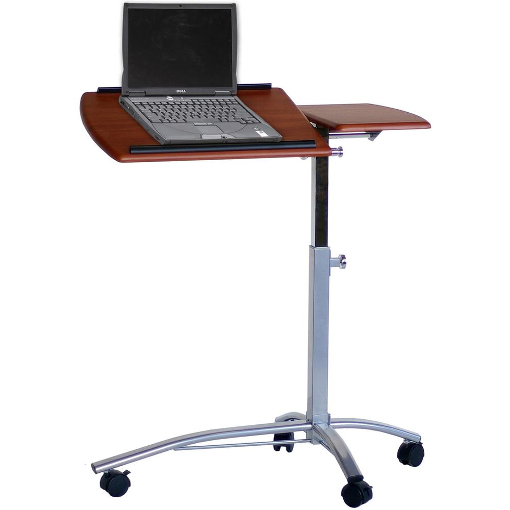 Mayline Laptop Table - For - Table TopRectangle Top - Adjustable Height - 27" to 38" Adjustment - Assembly Required - Medium Cherry - Steel - 1 Each. Picture 1