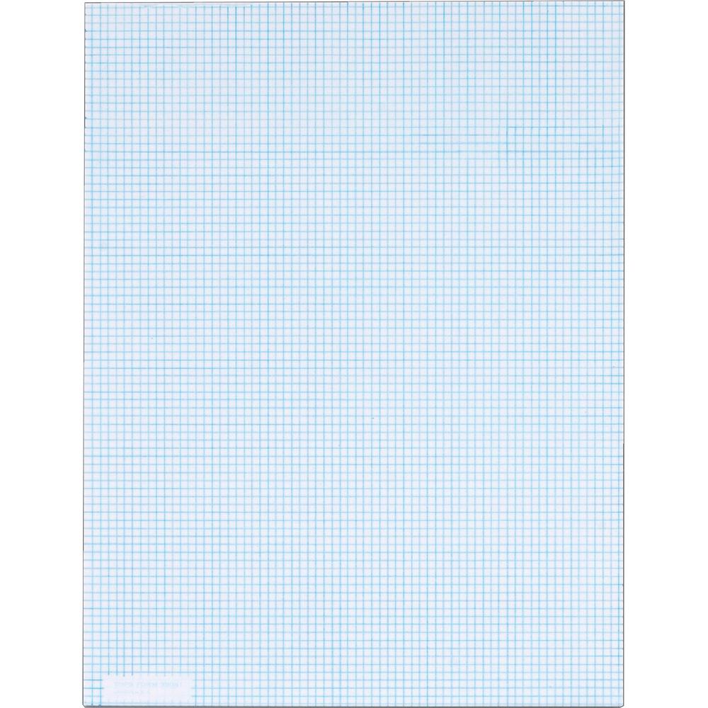TOPS Graph Pad - 50 Sheets - Both Side Ruling Surface - 20 lb Basis Weight - Letter - 8 1/2" x 11" - White Paper - 1 / Pad. Picture 1