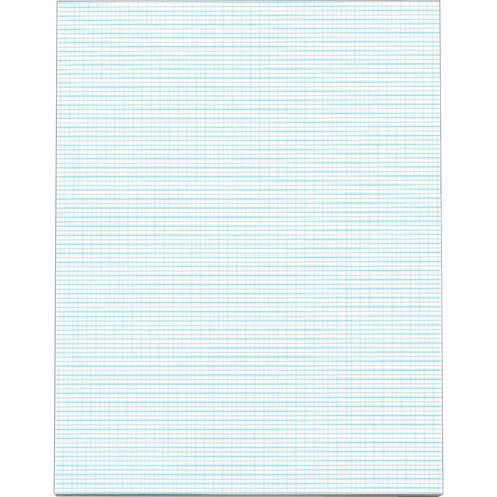 TOPS Graph Pad - 50 Sheets - Both Side Ruling Surface - 20 lb Basis Weight - Letter - 8 1/2" x 11" - White Paper - 1 / Pad. Picture 1