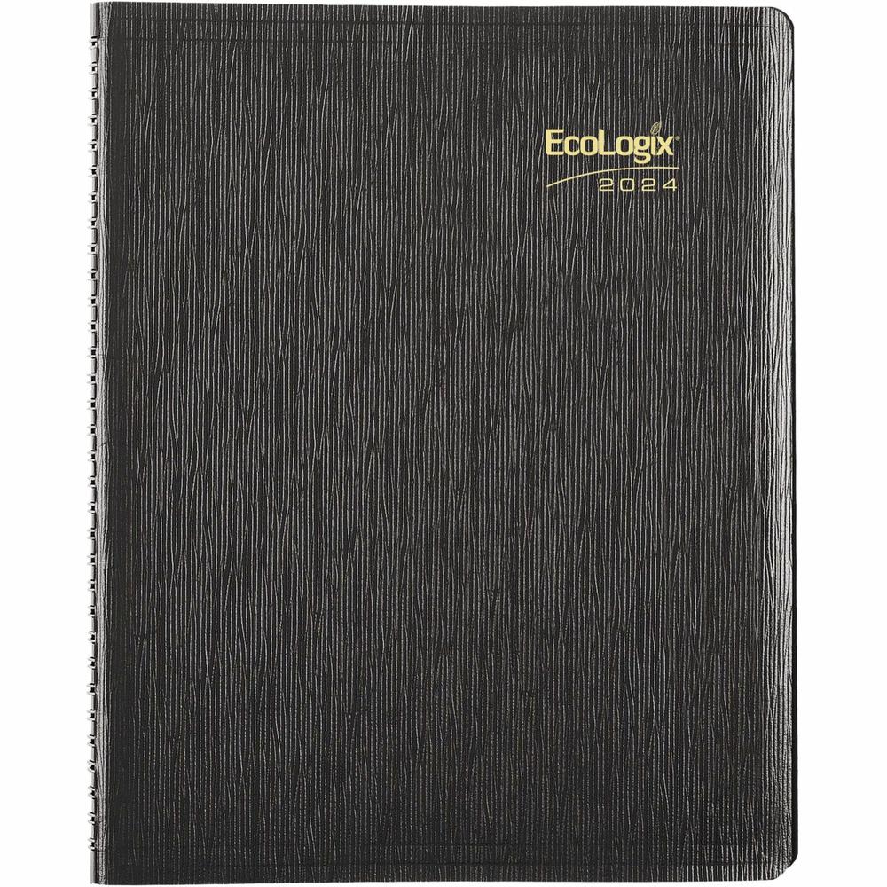Blueline Recycled Ecologix Weekly Planners - Julian Dates - Weekly - 12 Month - January 2024 - December 2024 - 7:00 AM to 8:45 PM - Quarter-hourly, 7:00 AM to 5:45 PM - Quarter-hourly - 1 Week Double. Picture 1