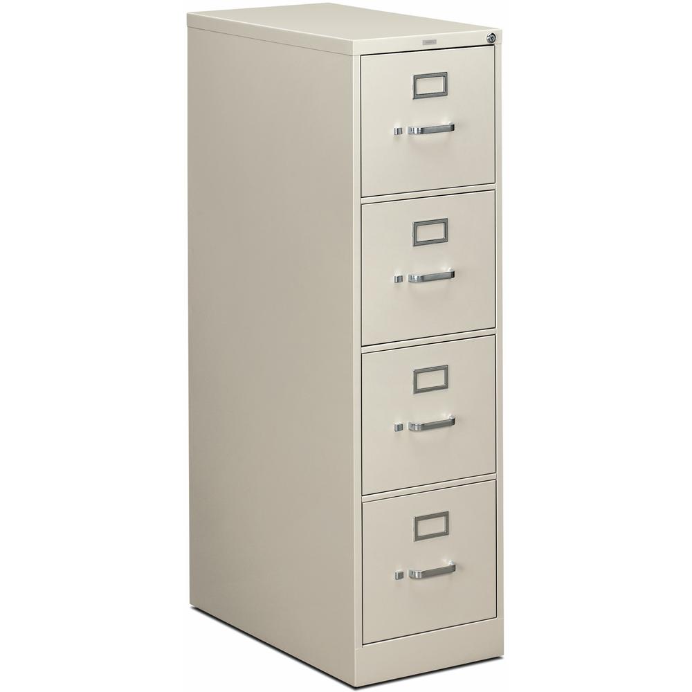 HON 310 H314 File Cabinet - 15" x 26.5"52" - 4 Drawer(s) - Finish: Light Gray. Picture 2