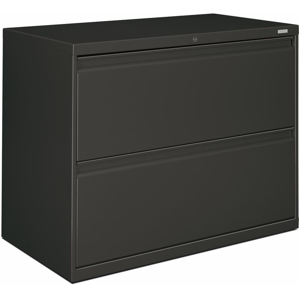 HON Brigade 800 H882 Lateral File - 36" x 19.3"28.4" - 2 Drawer(s) - Finish: Charcoal. Picture 1