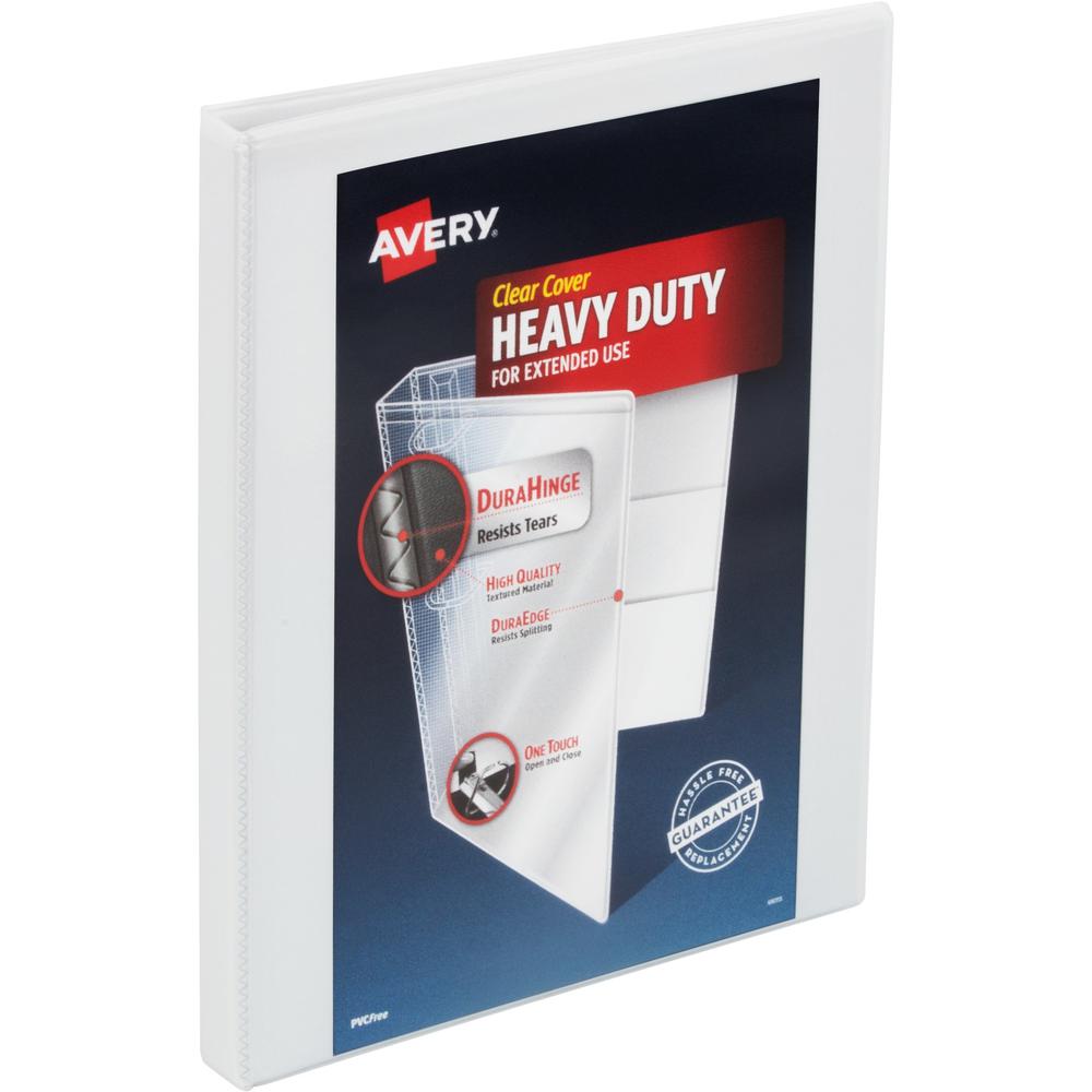 Avery&reg; Heavy-Duty View Binder - 1/2" Binder Capacity - Letter - 8 1/2" x 11" Sheet Size - 135 Sheet Capacity - Slant Ring Fastener(s) - 4 Pocket(s) - Polypropylene - Recycled - Pocket, Heavy Duty,. Picture 1