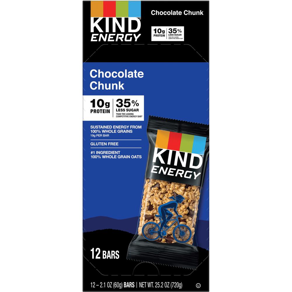 KIND Energy Bars - Gluten-free, Individually Wrapped - Chocolate Chunk - 12 / Box. The main picture.