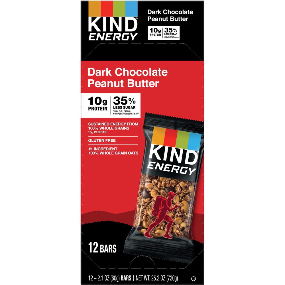 KIND Energy Bars - Gluten-free, Individually Wrapped - Dark Chocolate, Peanut - 12 / Box. The main picture.