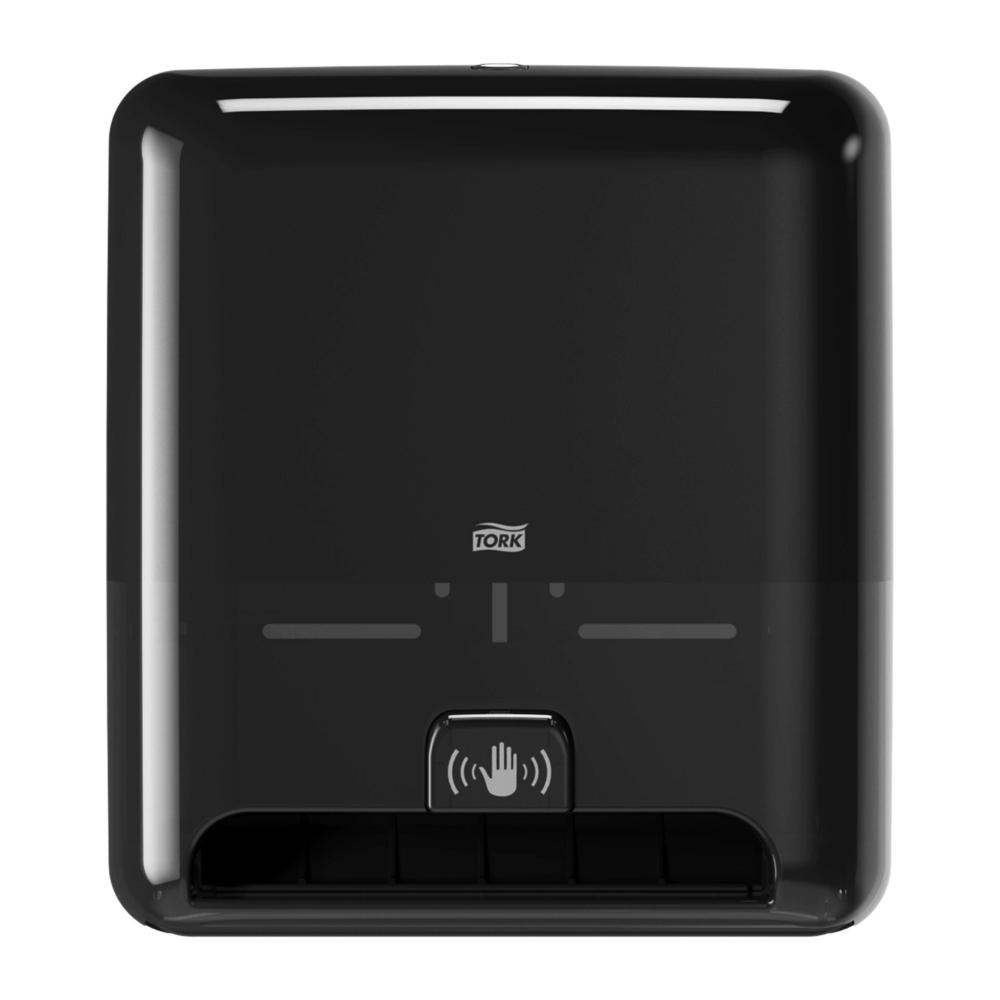 Tork Matic Hand Towel Roll Dispenser Black H1 - Tork Matic Hand Towel Roll Dispenser with Intuition Sensor, Black, Elevation, H1, non-contact One-at-a-Time dispensing, 5511282. Picture 1